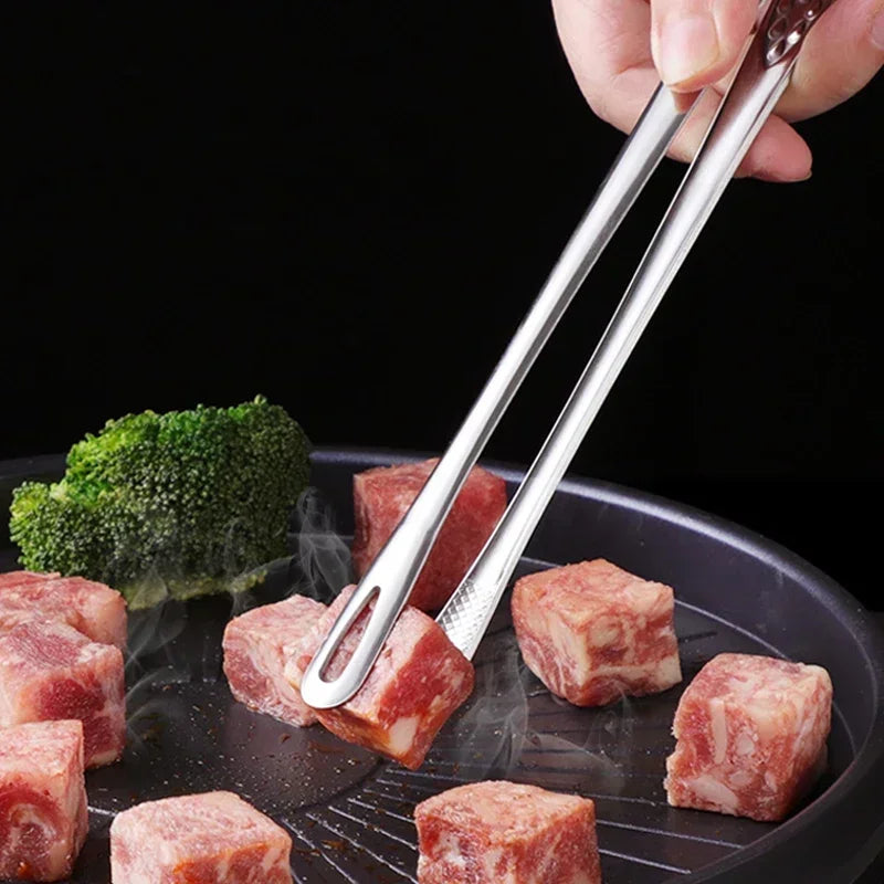 Stainless Steel BBQ Kitchen Tongs | Grill & Food Serving Kitchen Tongs QXL