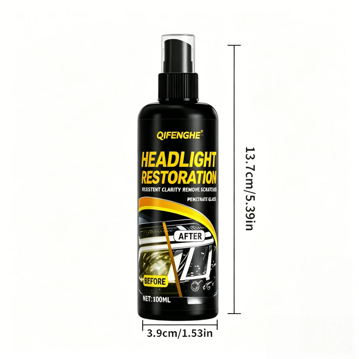 Headlight Restoration Spray | Clear & Protect Lenses Fast Headlight Restoration Spray QXL