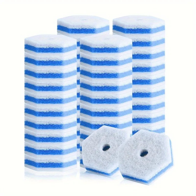 10-Pack Disposable Toilet Brush Refills | Fiber Cotton Wand Heads Toilet Brush Refills QXL