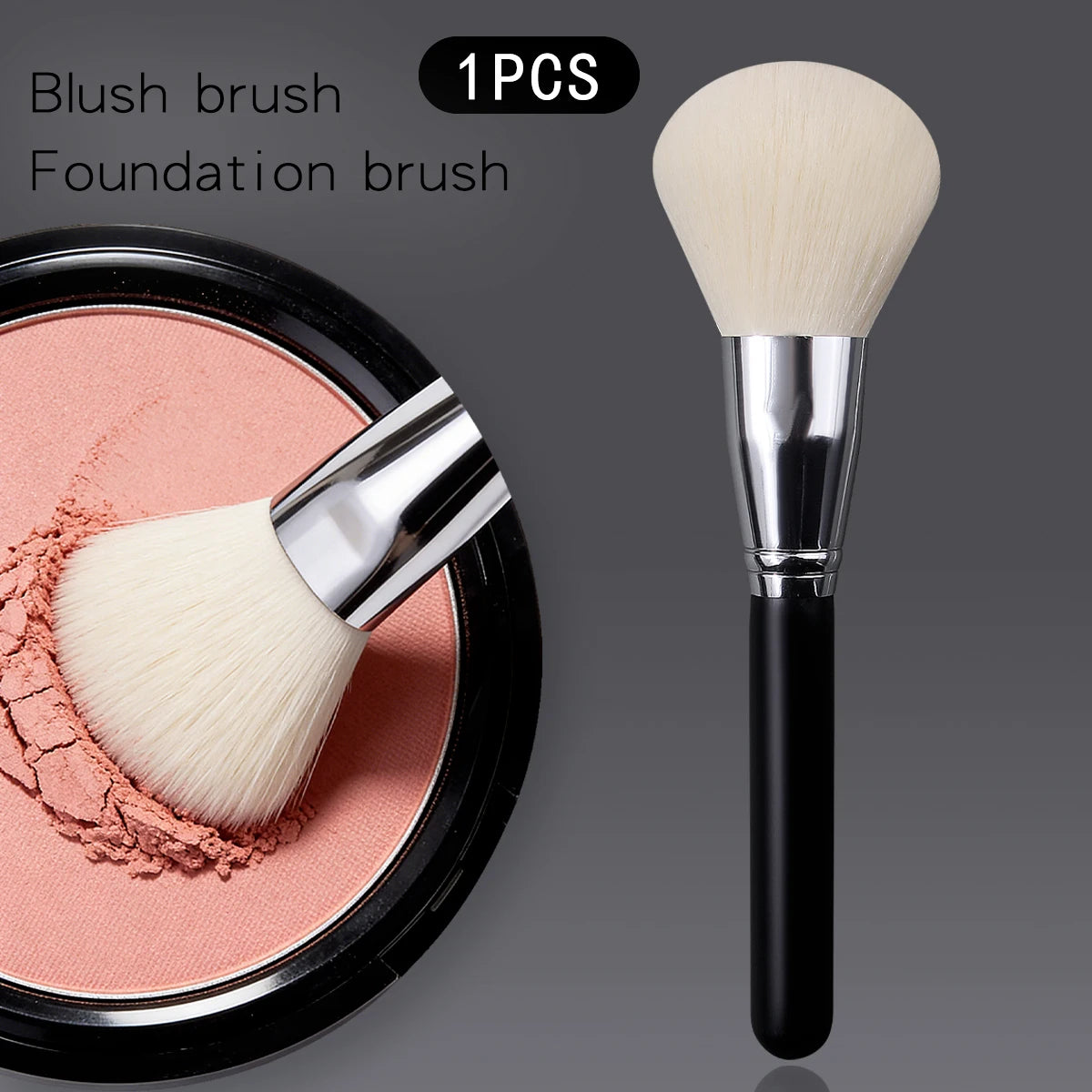 KOSSHOW Large Soft Blush & Contour Brush – Wooden Handle Makeup Blush Brush QXL