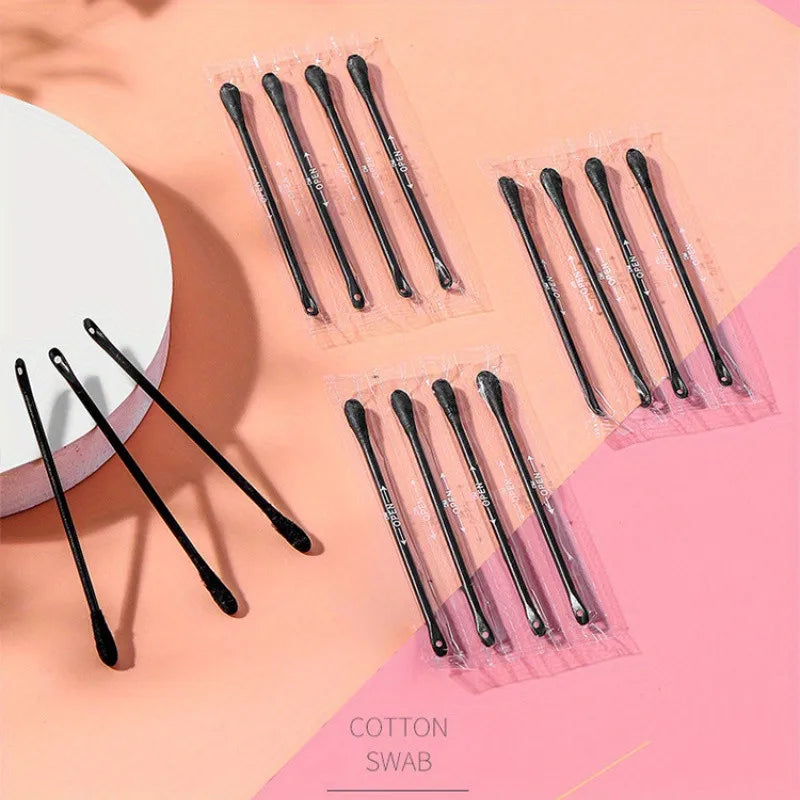Spiral Double-Headed Disposable Cotton Swabs 50/100-Pack Disposable Cotton Swabs QXL