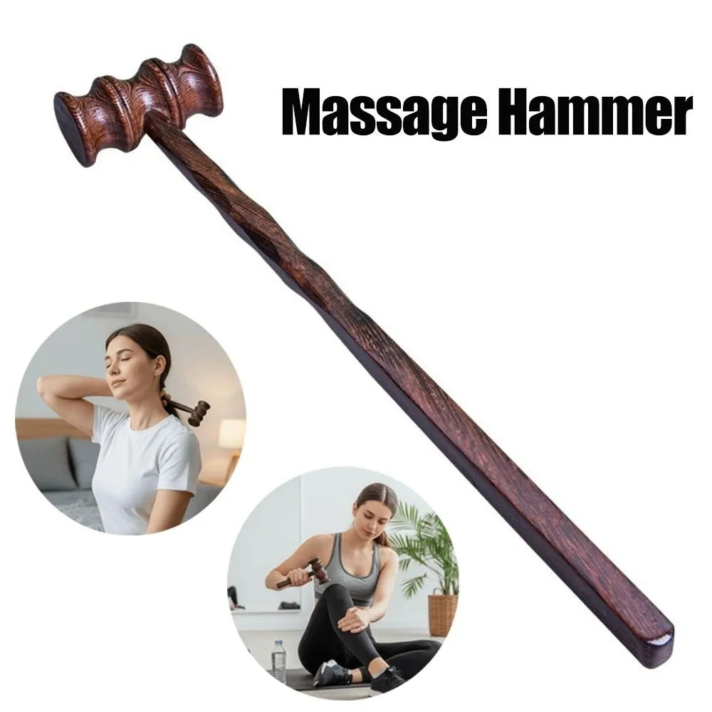 Gourd Shape Wooden Massage Hammer | Acupressure Roller Wooden Massage Hammer QXL