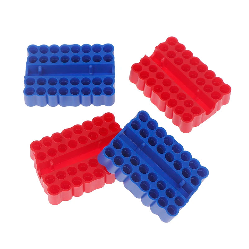 Twin Pack 32-Slot 1/4" Hex Shank Bit Holder & Drill Organizer Bit Holder Organizer QXL