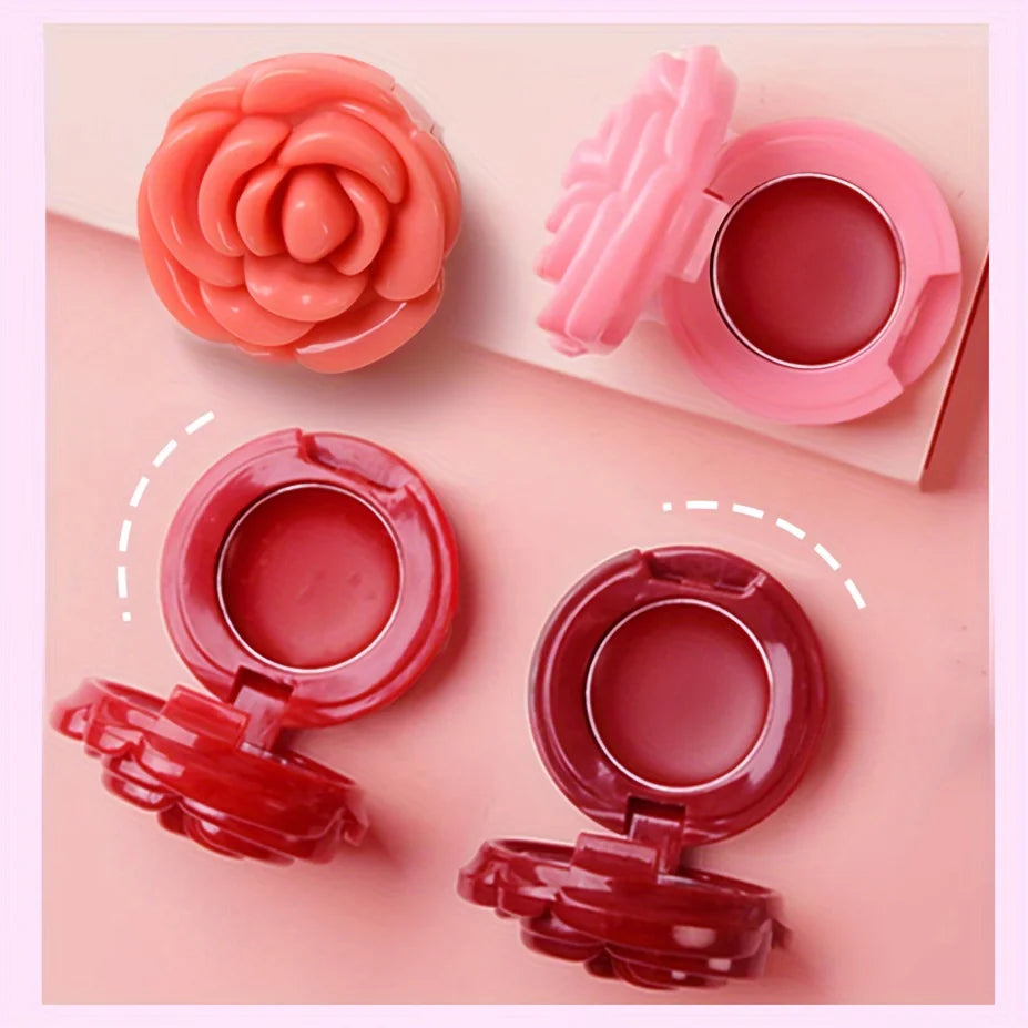 Rose-Shaped Matte Lipstick | Velvet Mousse Lip Clay 4 Shades Matte Lipstick QXL
