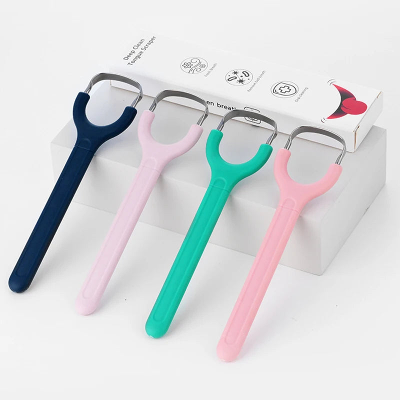 Stainless Steel U-Shaped Tongue Scraper | Fresh Breath Tongue Scraper QXL