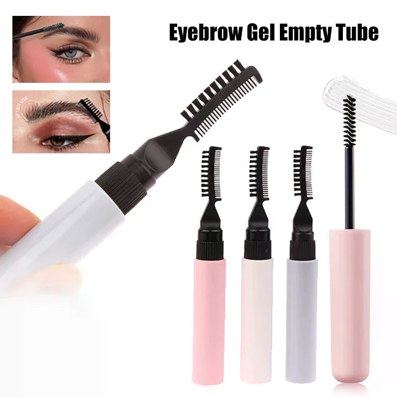 10ml Dual Brush Empty Mascara & Eyebrow Gel Refillable Tube Refillable Cosmetic Tube QXL