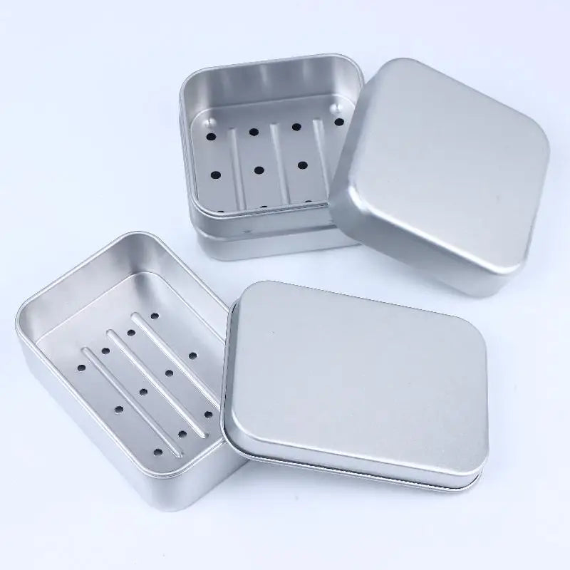 Aluminum Travel Soap Box with Lid & Draining Tray | Soap Dish Travel Soap Dish QXL