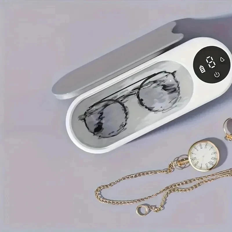 Wireless High-Frequency Eyewear Cleaner | 5W Ultrasonic Machine Eyewear Cleaning Machine QXL