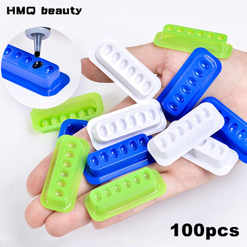 Silicone Eyelash Glue Holder Tray | 6-Cell Lash Extension Tool Lash Extension Tray QXL