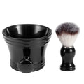 Shaving Brush & Bowl Set | ABS Nylon Compact Beard Kit Shaving Brush Set QXL black