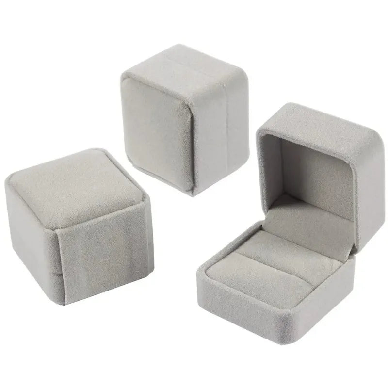 6-Pack Square Velvet Ring & Earring Gift Boxes | Jewelry Cases Velvet Jewelry Box QXL