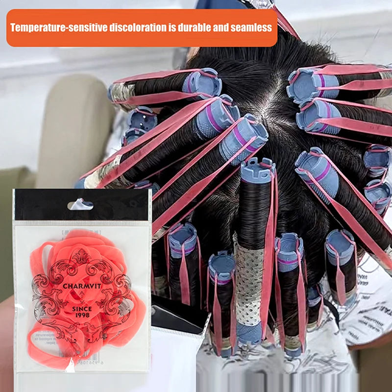 20-Pack Silicone Perm Rod Bands | Heat-Resistant Hair Roller Rings Perm Rod Bands QXL