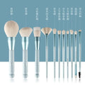 11-Piece Makeup Brush Set | Blush, Powder & Eyeshadow Makeup Brush Set QXL Light Blue Moonwan