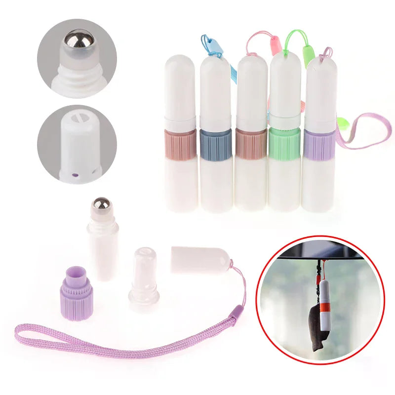 2-in-1 Blank Nasal Inhaler Sticks with Essential Oil Bottle Aromatherapy Inhaler QXL