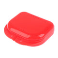 Denture & Retainer Storage Case | Snap-Lock Plastic Box Dental Appliance Case QXL Red