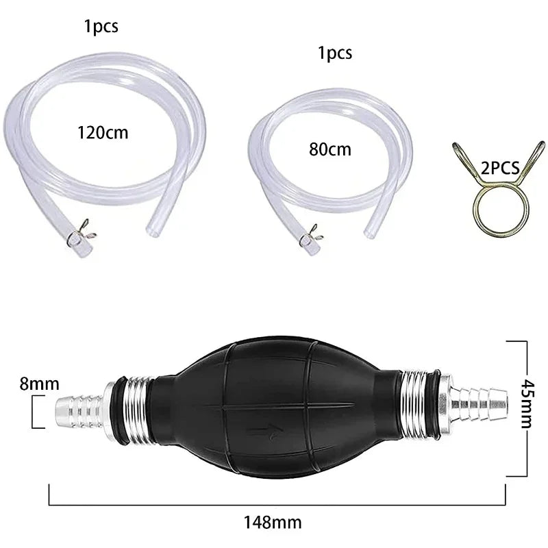 2M Manual Siphon Fuel Transfer Pump – Gas, Diesel & Liquid Manual Siphon Pump QXL 1 Set