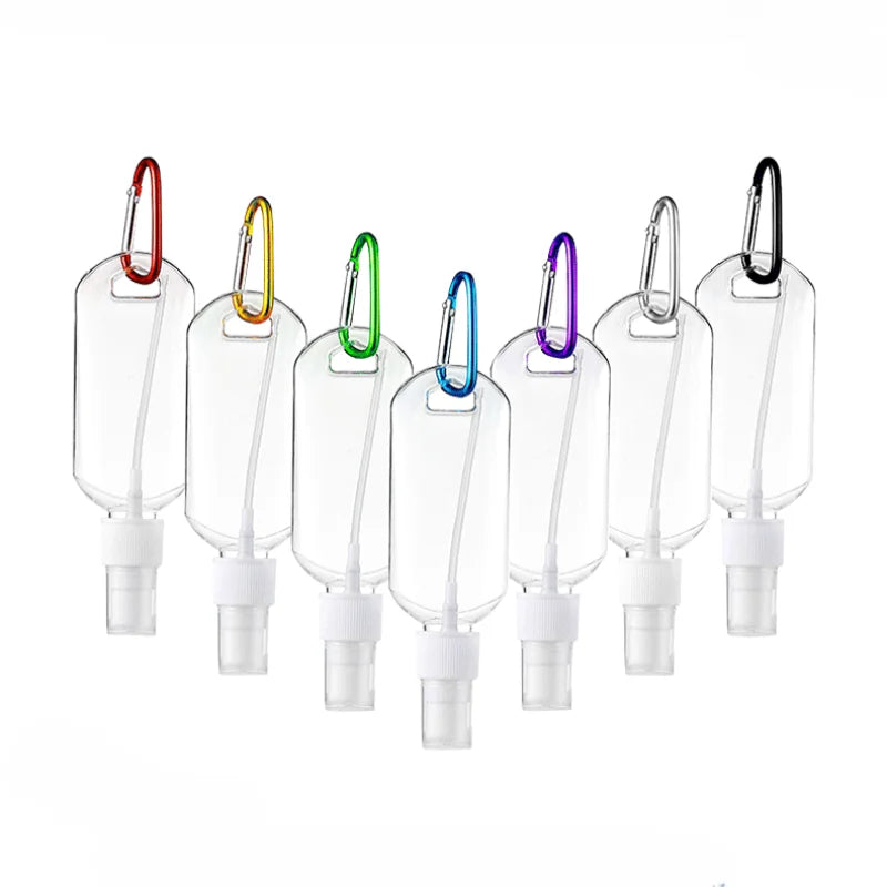 5-Pack Refillable Spray Bottles with Carabiner | 30ml & 60ml Travel Spray Bottles QXL