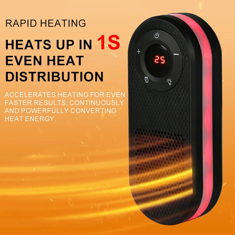 Wall-Mount Mini Space Heater Night Light Remote | Dreamburgh Mini Space Heater QXL