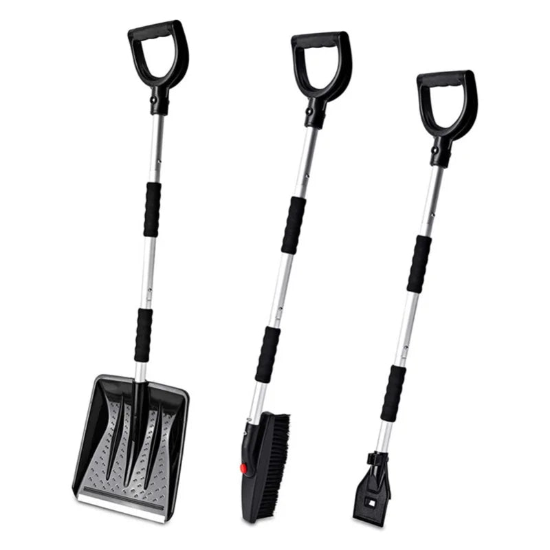 3-in-1 Extendable Car Snow Removal Kit – Shovel, Scraper & Brush Car Snow Removal Kit QXL