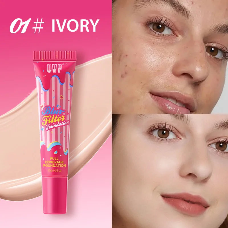 Matte Concealer Foundation – Lightweight, Breathable & Waterproof Matte Foundation QXL ovp018-01 15g