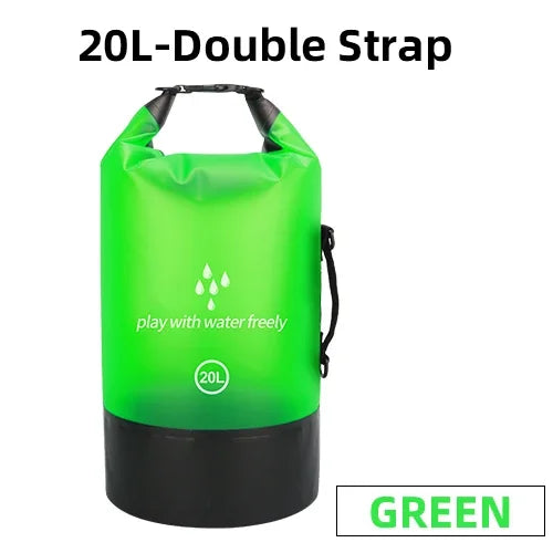 Waterproof Dry Bag 2L–20L | Kayaking Hiking Camping Waterproof Dry Bag QXL Green-20L