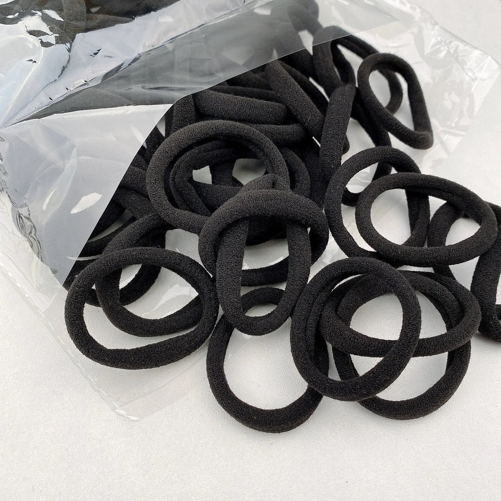 Elastic Nylon Hair Ties & Headband Loops – All Seasons Hair Ties & Headbands QXL M318 black 100 PCS