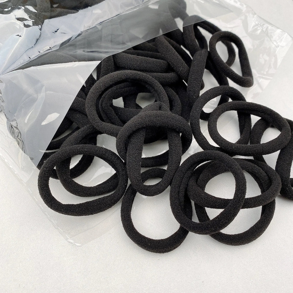 Elastic Nylon Hair Ties & Headband Loops – All Seasons Hair Ties & Headbands QXL M318 black 100 PCS