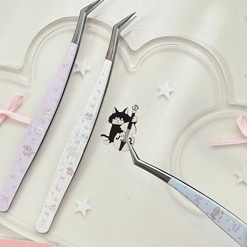 Anti-Static Curved Eyelash Extension Tweezers | Stainless Steel Eyelash Tweezers QXL