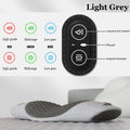 Heated Memory Foam Lumbar Massage Cushion | Waist Support Pad Lumbar Support Cushion QXL Light gray