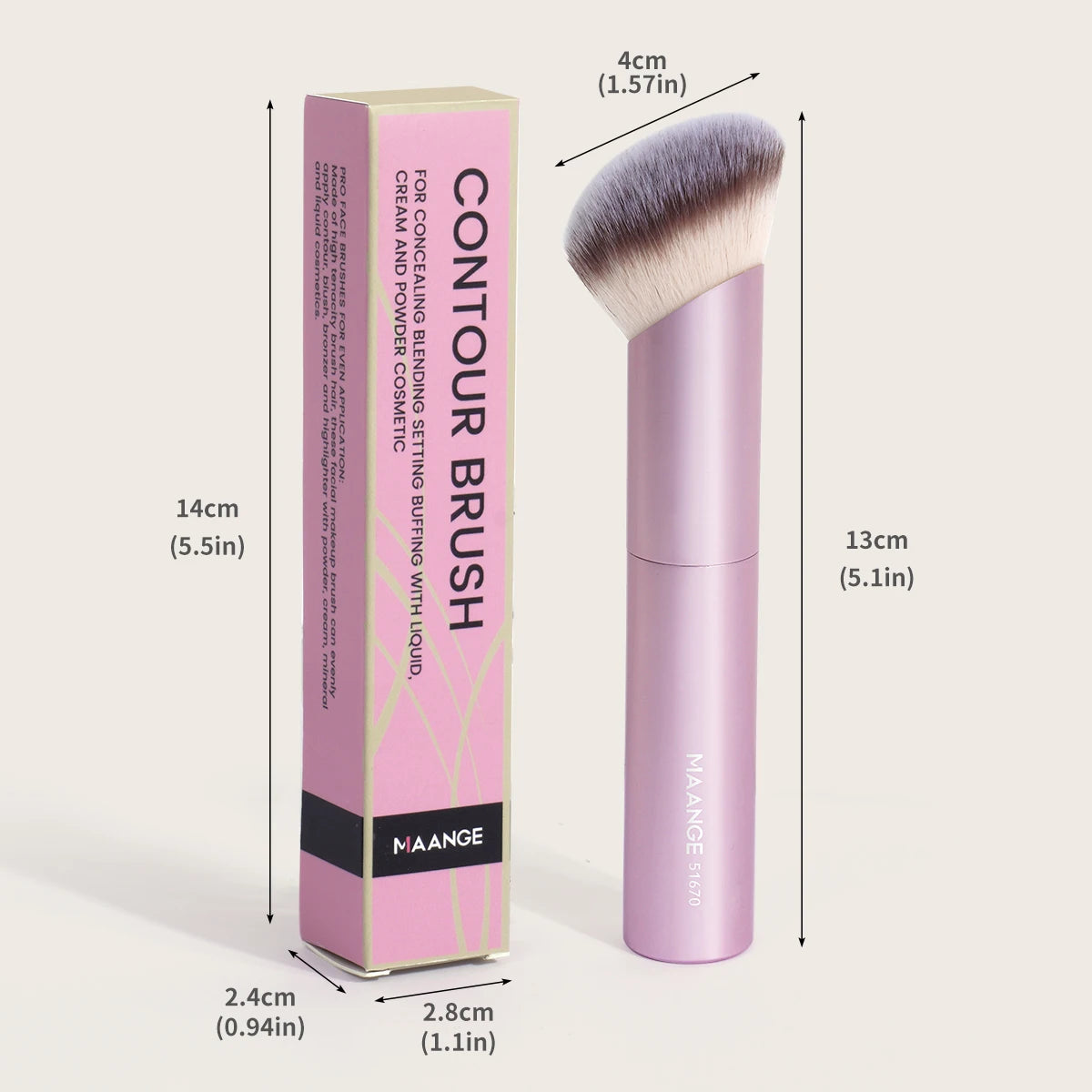 MAANGE Angled Foundation Buffing & Concealer Makeup Brush Angled Makeup Brush QXL