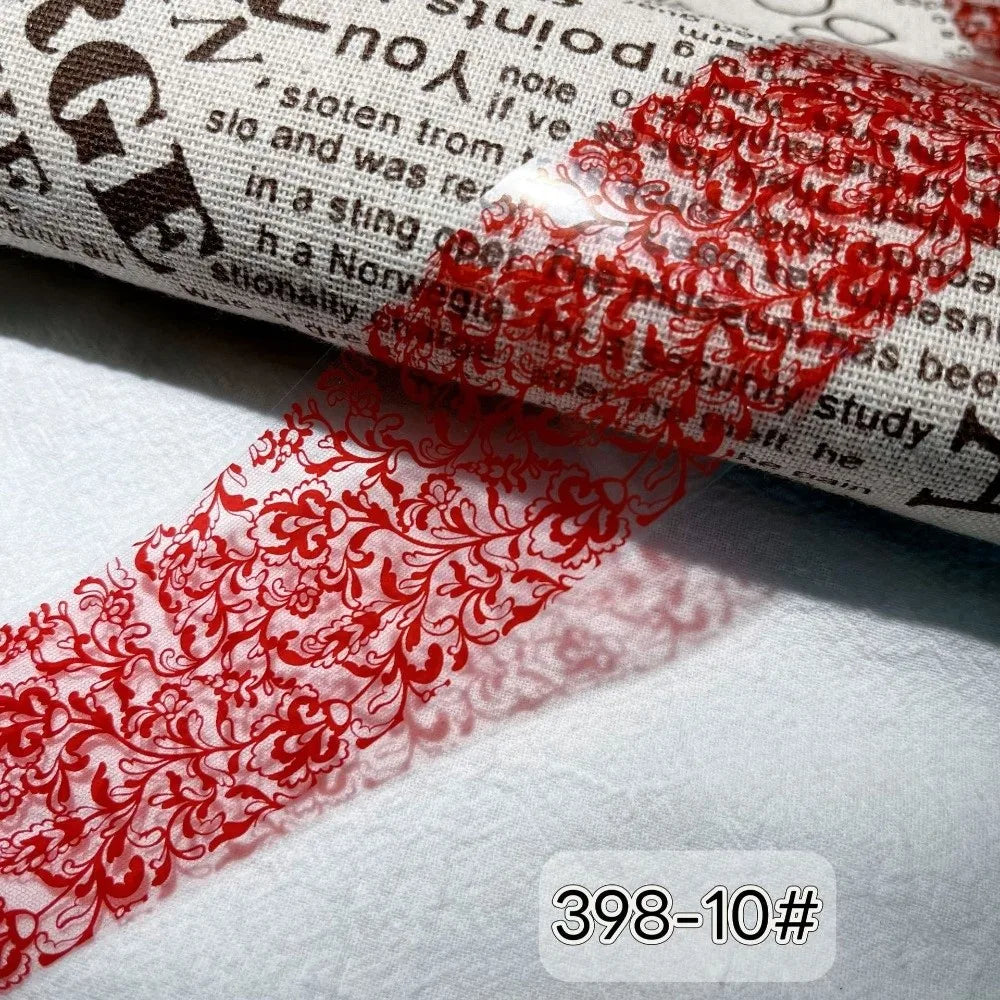 Lace & Leopard Print Nail Foil Stickers | DIY Nail Art Nail Art Foil Stickers QXL 9