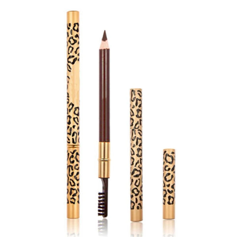 Waterproof Double-Ended Eyebrow Pencil & Spoolie Brush Eyebrow Pencil QXL