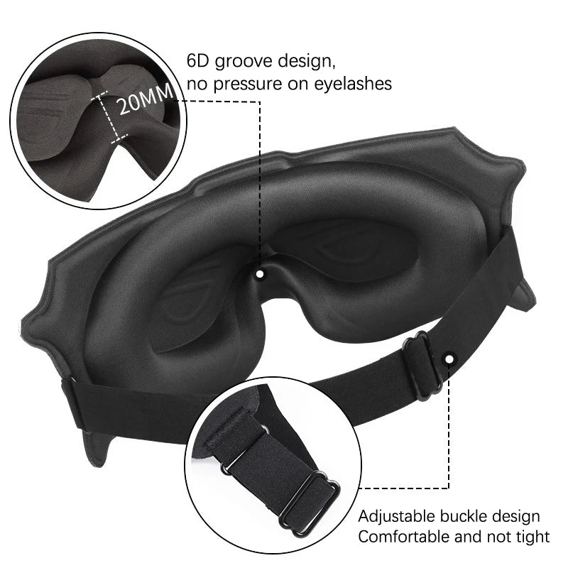 3D Contoured Sleep Mask – Memory Foam Eye Mask for Travel Sleep Eye Mask QXL