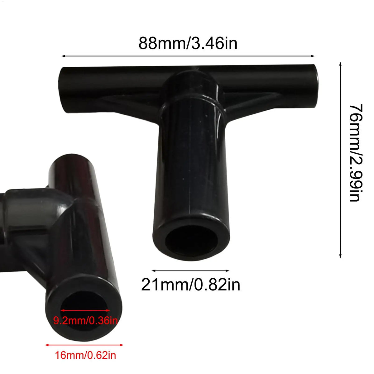 Trampoline Enclosure T-Joint Pole Connector | PP Tube Part Trampoline Parts QXL