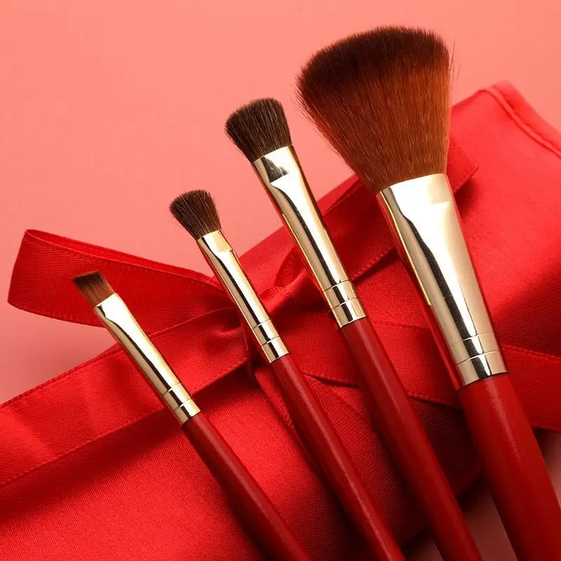 ILISYA 7-Piece Horsehair Makeup Brush Set | Beginner Kit Makeup Brush Set QXL