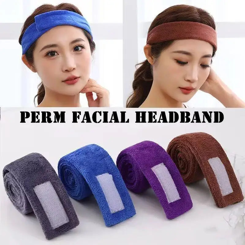 Adjustable Microfiber Salon Hair Dye Headband | Face Wash Wrap Salon Hair Headband QXL