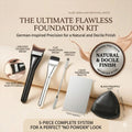 5-Pc Foundation Brush & Mixing Palette Makeup Tool Kit Makeup Brush Set QXL 5pcs