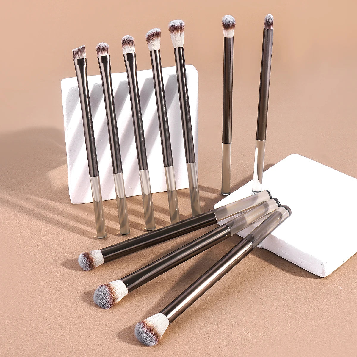 MAANGE 10-Pc Eye Makeup Brush Set | Eyeshadow & Highlight Eye Makeup Brush Set QXL