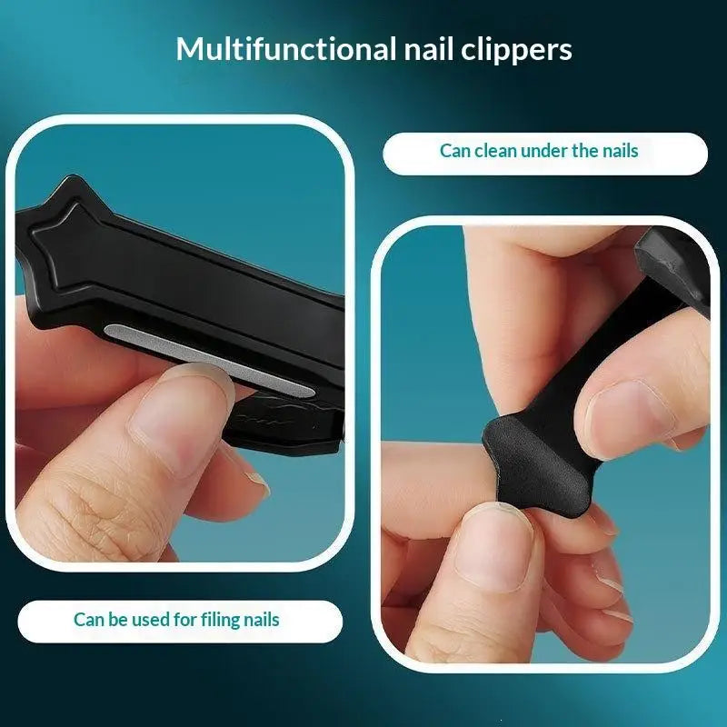 Stainless Steel Toenail Clippers for Thick Hard Nails + File Toenail Clipper QXL
