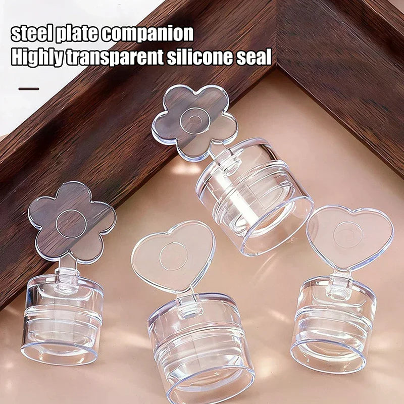 Transparent Jelly Nail Stamper & Scraper | French Tip Tool Nail Art Stamper QXL