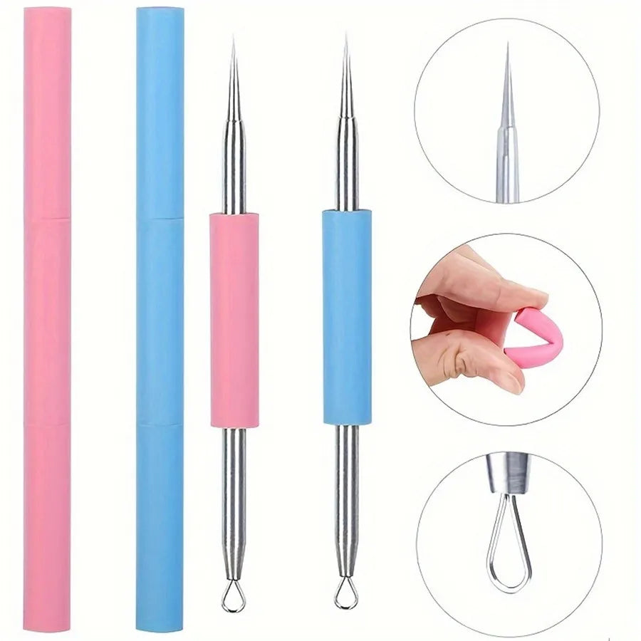 Double-Head Blackhead Extractor & Blemish Tool | Silicone Tip Blackhead Extractor Tool QXL