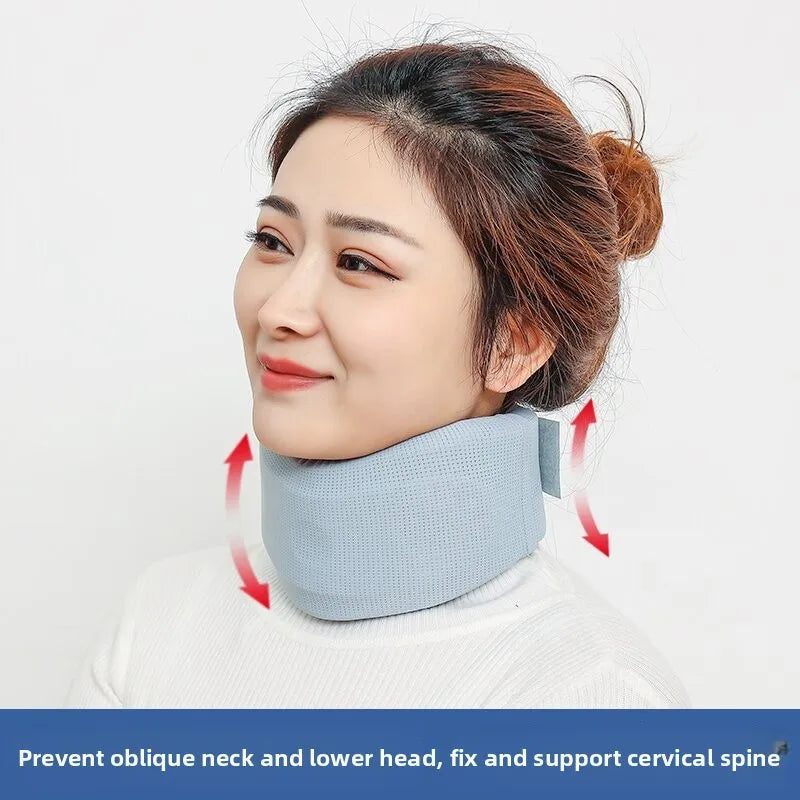Adjustable Breathable Sponge Neck Brace & Cervical Support Neck Support Brace QXL Light blue M