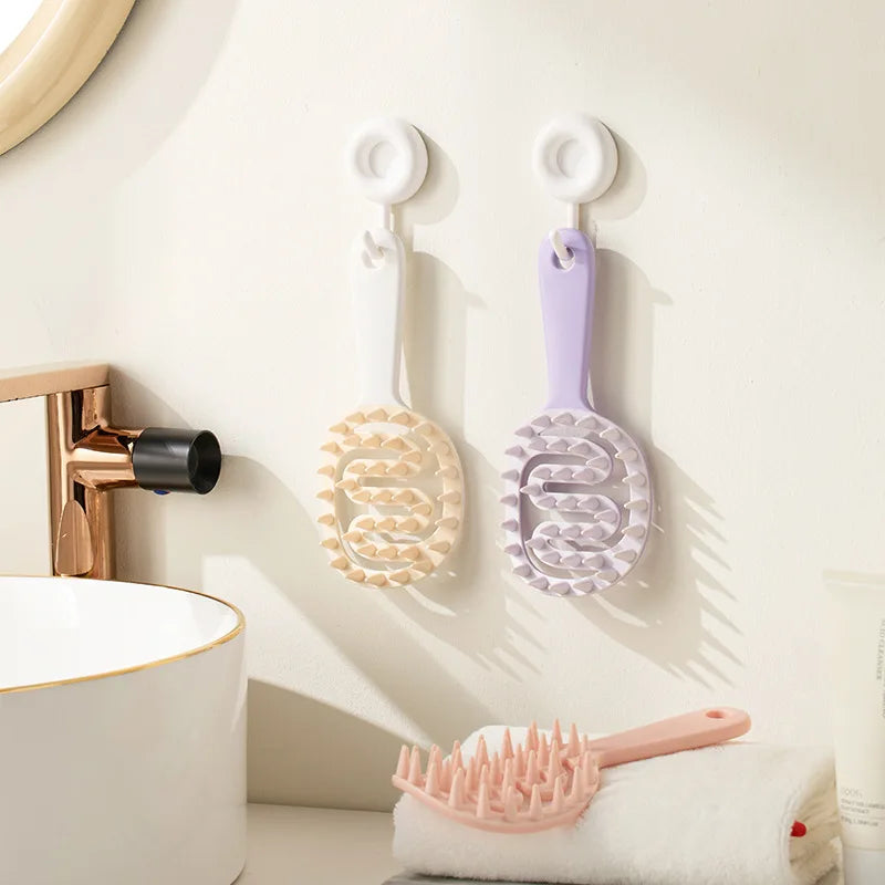 Soft Rubber Scalp Massage Shampoo Comb | ABS+TPR Brush Scalp Massage Comb QXL