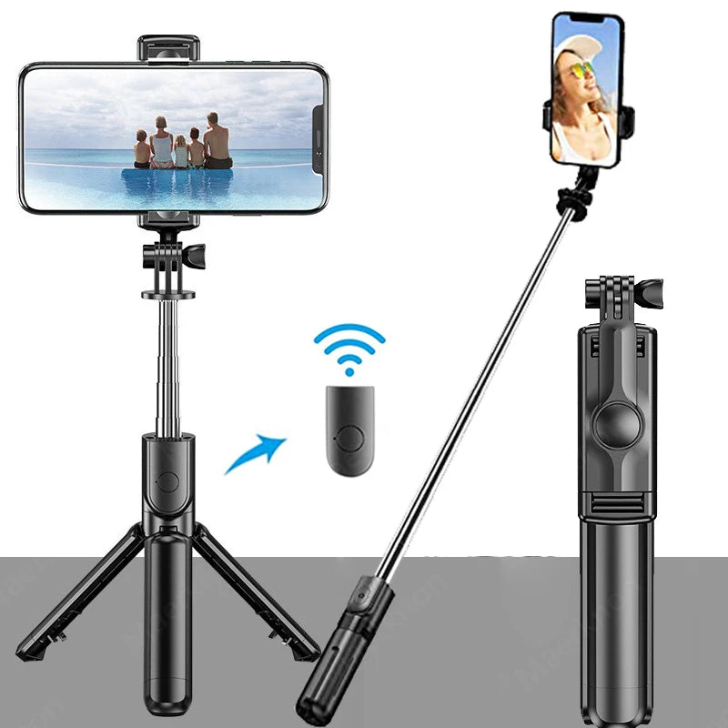 360° Flexible Selfie Stick Tripod with Wireless Remote Selfie Stick Tripod QXL