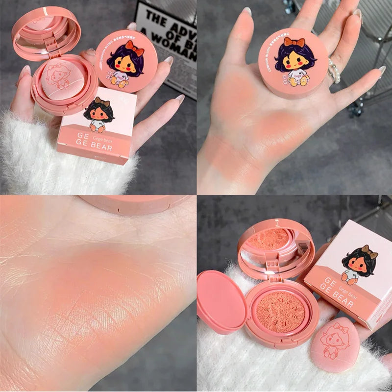 Tea Peach Cushion Blush | Low Saturation Everyday Brightening Cushion Blush QXL