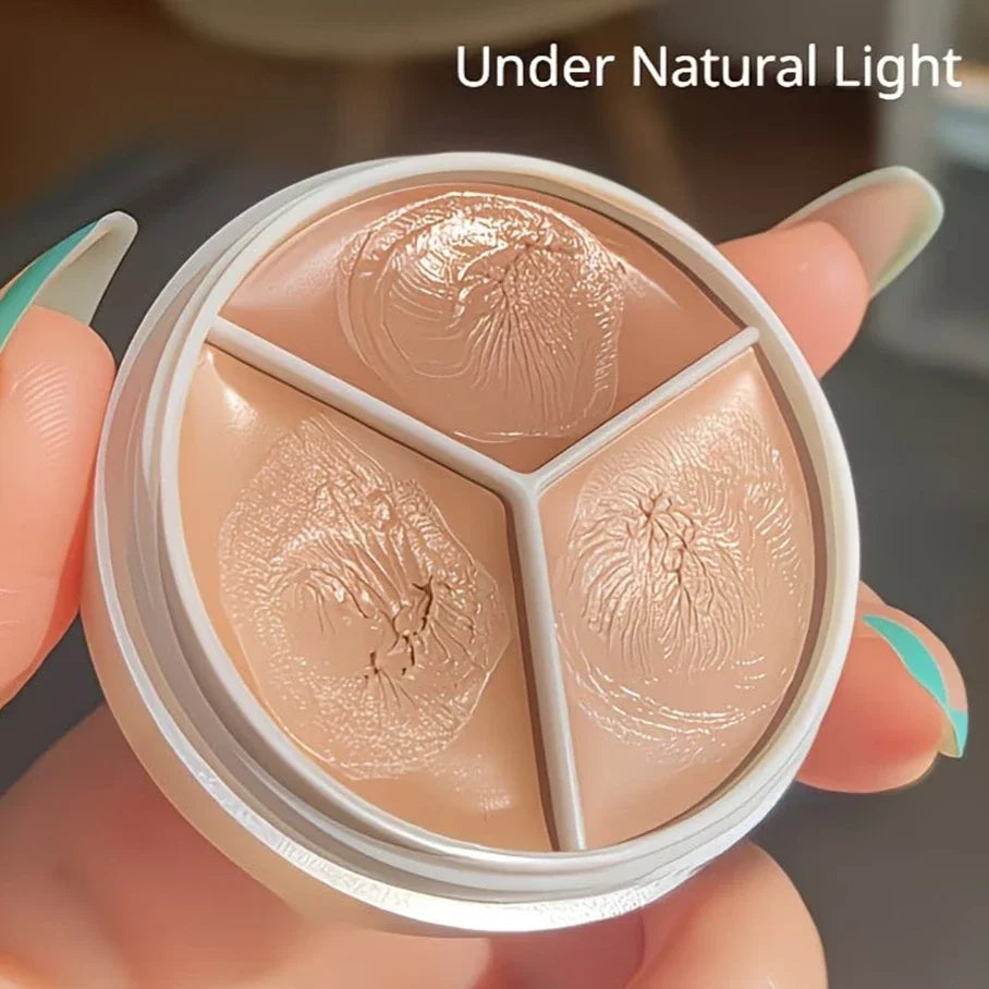 JUJU Dream 3-Color Cream Concealer Palette – Waterproof Cream Concealer Palette QXL