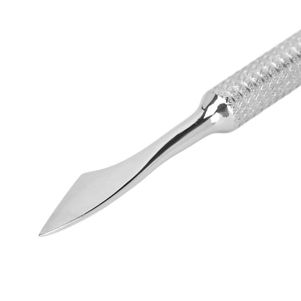 Double-Ended Stainless Steel Nail Pusher & Polish Remover Nail Cuticle Tool QXL