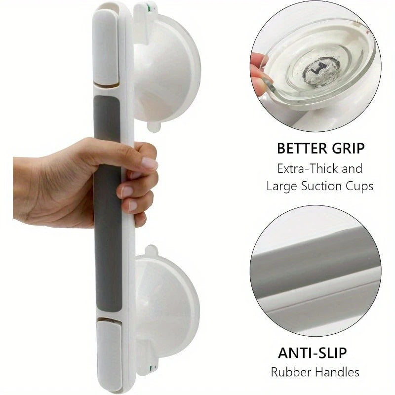 No-Drill Suction Cup Grab Bar | Anti-Slip Shower Safety Handle Shower Grab Bar QXL