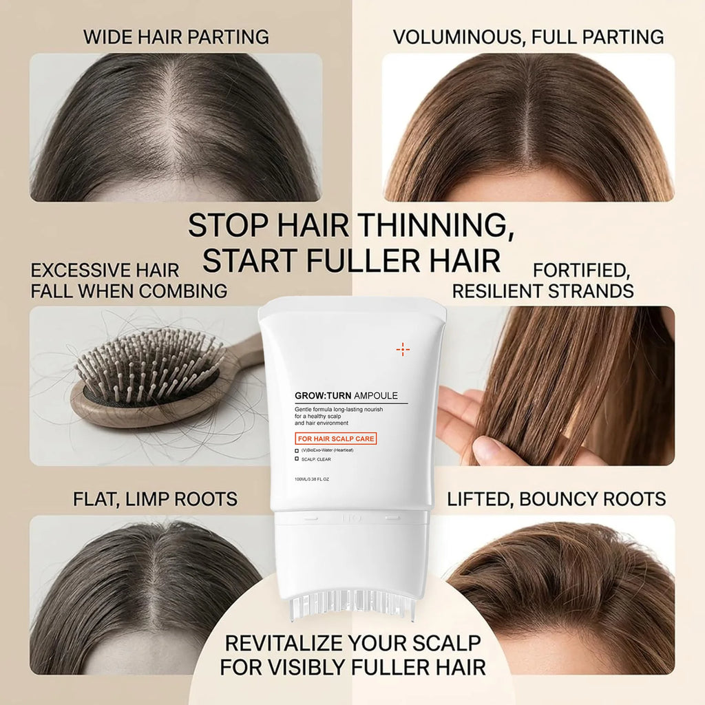 Scalp Care Serum & Massager Brush | Nourishing Hair Treatment Scalp Treatment Serum QXL