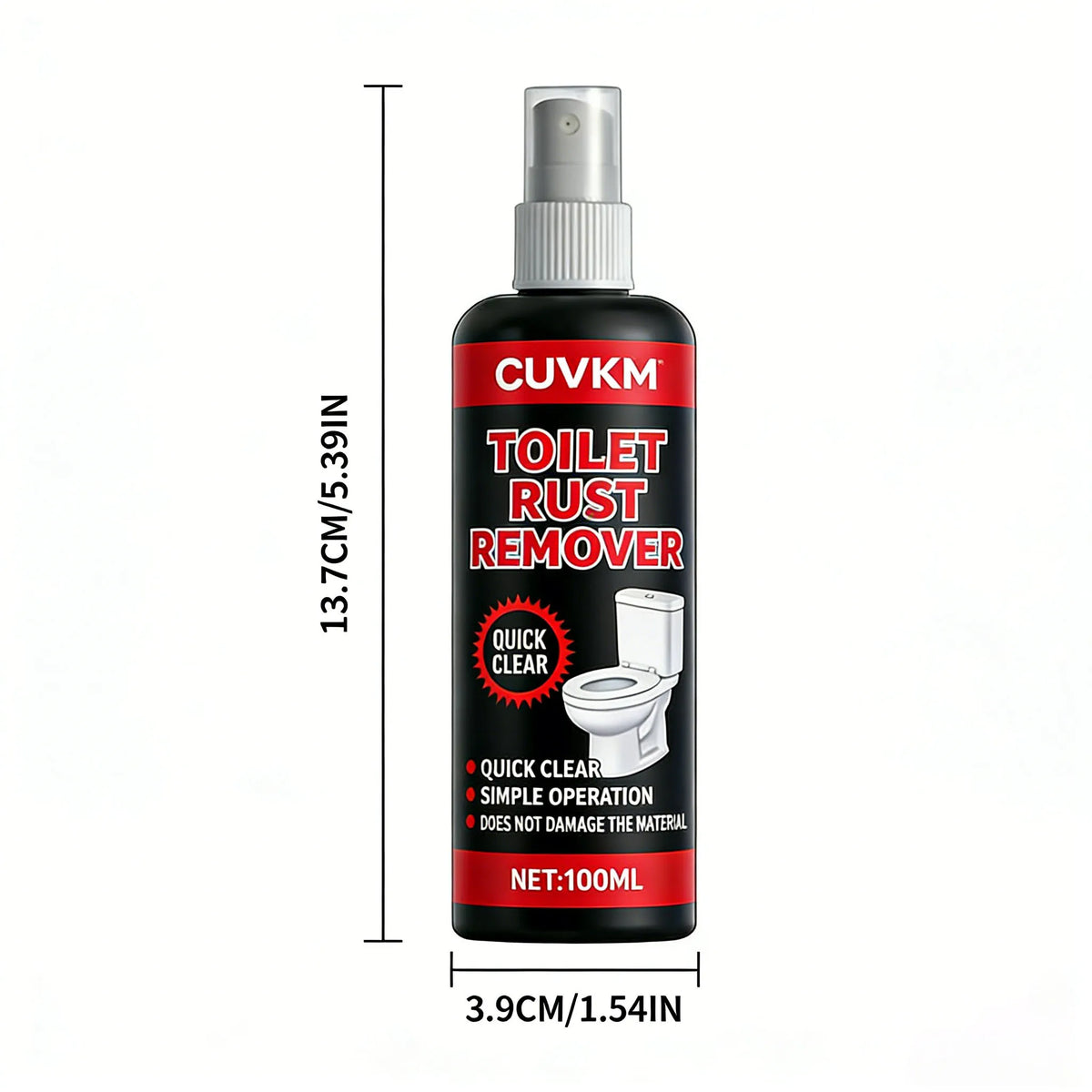 Toilet Rust Remover Spray | Bathroom Ceramic Stain Cleaner Bathroom Rust Remover QXL
